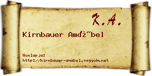 Kirnbauer Amábel névjegykártya